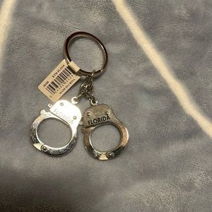 Florida handcuff metal key chain